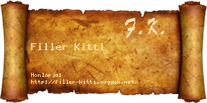 Filler Kitti névjegykártya